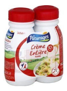 Paturages creme entiere liquide uht