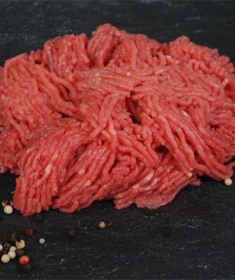 Steack haché en vrac provenant de morceaux dénervés et dégraissés