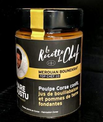 POULPE CORSE CONFIT, JUS DE BOUILLABAISSE ET POMMES DE TERRE FONDANTES  – MARE & GUSTU