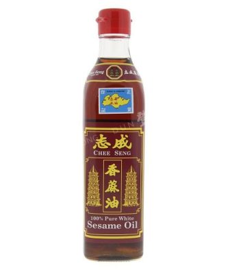 Huile de sésame blanc pur à 100% (Chee Seng) 375 ml