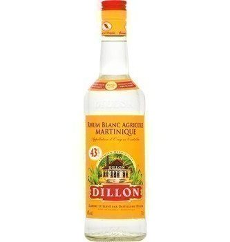 DILLON ; Rhum blanc agricole Martinique