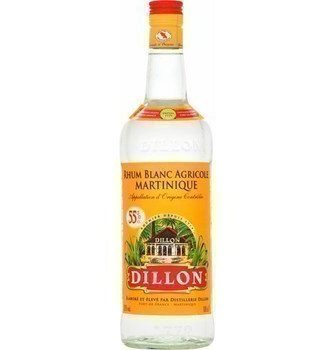 DILLON ; Rhum blanc agricole Martinique 100 cl