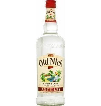 OLD NICK ; Rhum blanc traditionnel des Antilles 100 cl