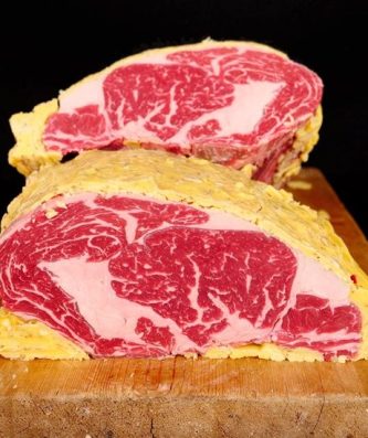 ROSEMARY-BUTTER-AGED RIB EYE.