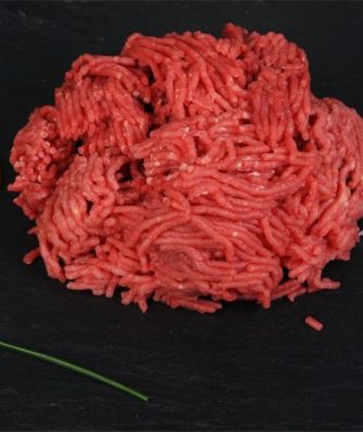 Steack haché pour bolognaise provenant de morceaux dénervés et dégraissés.