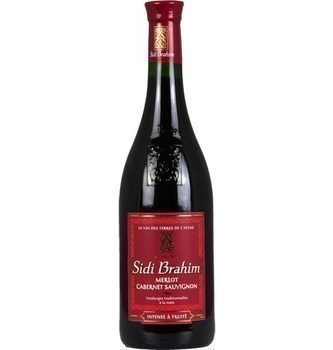 Vin de Tunisie Merlot cabernet sauvignon rouge Sidi Brahim 12,5° 75 cl