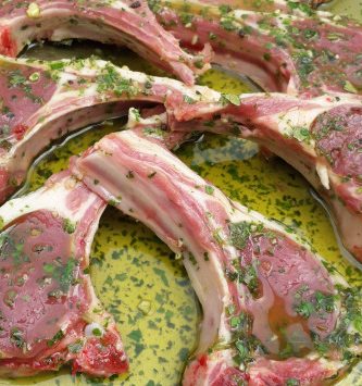 Cotes D'agneau Marinées Aux Herbes Fraiches Du Jardin - 1kg