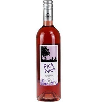 Bordeaux rosé Appellation Bordeaux Contrôlée Pick Nick 12,5° 75 cl