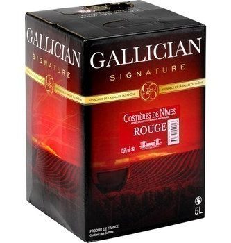 Costières de Nîmes rouge Gallician Signature 12,5° 5 l