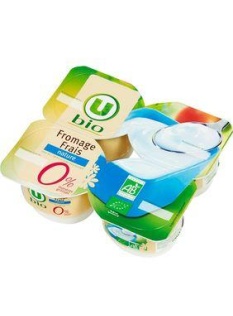 Yaourt brassé nature U, 4x125g