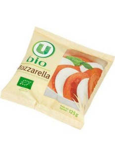 Mozarella au lait pasteurisé U BIO, 17%MG, 125g
