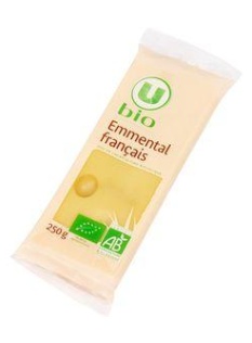 Emmental francais au lait cru 31%MG U BIO portion 250g