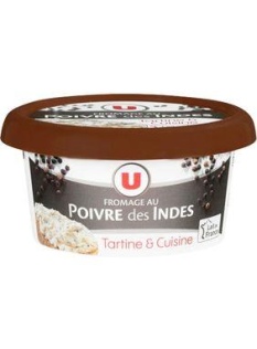 Fromage au poivre au lait pasteurisé U, 25%MG, 150g