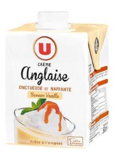 Crème anglaise saveur vanille UHT U, 50cl