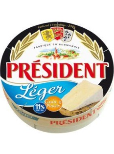 Fromage allégé au lait pasteurisé PRESIDENT Léger, 11%MG, 250g
