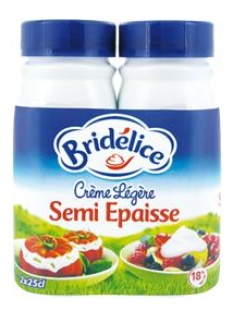 Bridelice creme legere semi epaisse