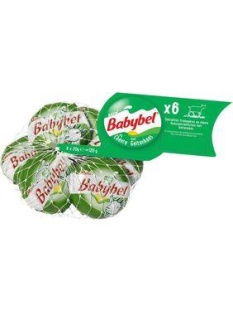 Spécialité fromagère au lait pasteurisé MINI BABYBEL chèvre,23%mg, x6, 120g