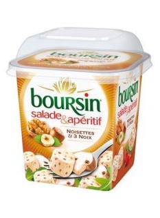 Spécialité fromagère pasteurisée salade 3 noix et noisettes, 42,5% deMG , BOURSIN, 120g