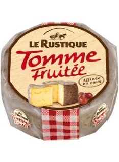 Tomme fruitée au lait pasteurisé 28% de MG, LE RUSTIQUE, 280g