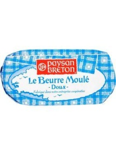 Beurre moulé doux 82%mg PAYSAN BRETON 500g