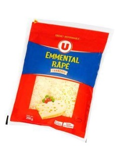 Emmental français pasteurisé rapé 29%MG U sachet de 200g