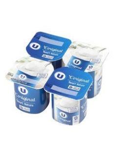 Yaourt nature U, 4x125g