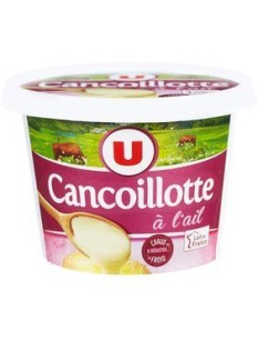 Cancoillotte à l'ail au lait pasteurisé U, 11% de MG, pot de 250g