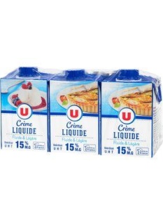 Crème légère liquide UHT U, 15%MG, 3x20cl