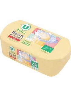Beurre doux de baratte U BIO, 250g