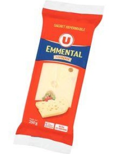 Emmental francais au lait pasteurisé 29%MG U portion de 250g