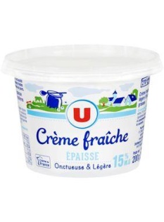 Crème fraîche épaisse légère U, 15%MG, 20cl