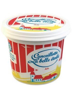 Cancoillotte à l'ail au lait pasteurisé LA BELLE ETOILE, 8%MG, 250g