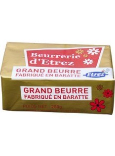 Beurre de Baratte extra fin 82% de matière grasse ETREZ, 250g