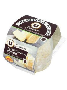 Chabichou du Poitou AOP au lait de chèvre pasteurisé U SAVEURS, 25 %MG, 150g