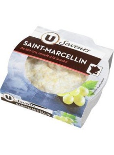 St Marcellin au lait thermisé U SAVEURS, 23%MG, 80g