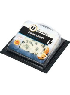 Roquefort AOP au lait cru U SAVEURS, 32% de MG, 150g