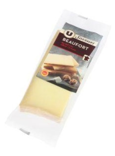 Beaufort AOP au lait cru U SAVEURS, 33%MG, 250g