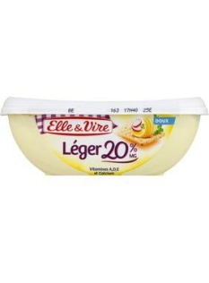 Matière grasse laitière à tartiner doux, Léger ELLE&VIRE, 20%MG, 250g