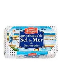 Beurre aux cristaux de sel Noirmoutier 80%mg GRAND FERMAGE paquet 125g