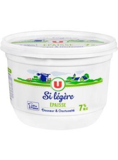 Préparation à base de lait écrémé et de crème U, 7% de MG, 50cl