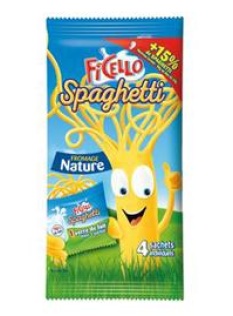 Fromage à pâte filée pasteurisé spaghetti nature FICELLO, 23% de mg, x4, 80g