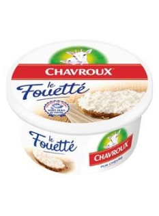 Fromage de chèvre au lait pasteurisé CHAVROUX le fouetté 14% de MG, 140g