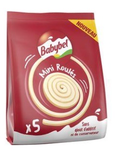 Fromage pasteurisé roulés, MINI BABYBEL, 18,5% de MG, 5 unités, 85g