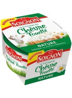 Fromage chèvre fouetté nature pasteurisé 24%mg SOIGNON 140G