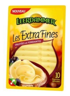 Fromage pasteurisé fruité & fondant 27,5% de MG LEERDAMMER, x10 tranches extra fines, 100g