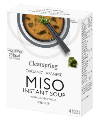 Clearspring Organic Miso Instant Soup Vegan, 4x10g