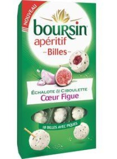 Fromage au lait pasteurisé billes échalote ciboulette figue 34% de MGBOURSIN, 75g
