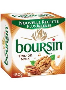 Spécialité fromagère pasteurisé noisette & 3 noix 41,5% de MG BOURSIN,150g