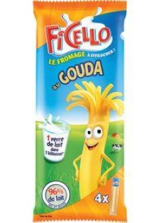 Fromage à pâte filée gouda FICELLO x4 84g