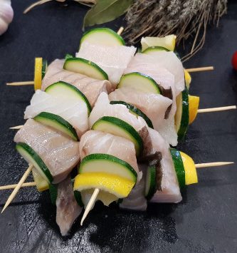 Brochette De Cabillaud Et Lieu Noir - 4 Pièces De 200g